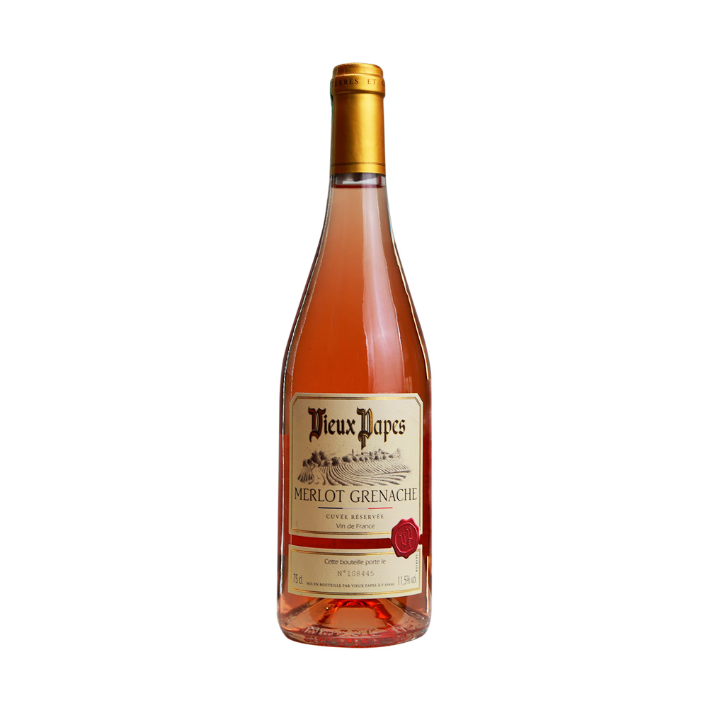Вино Vieux Papes Grenache Merlot Rose Dry Wine розовое сухое 0.75L