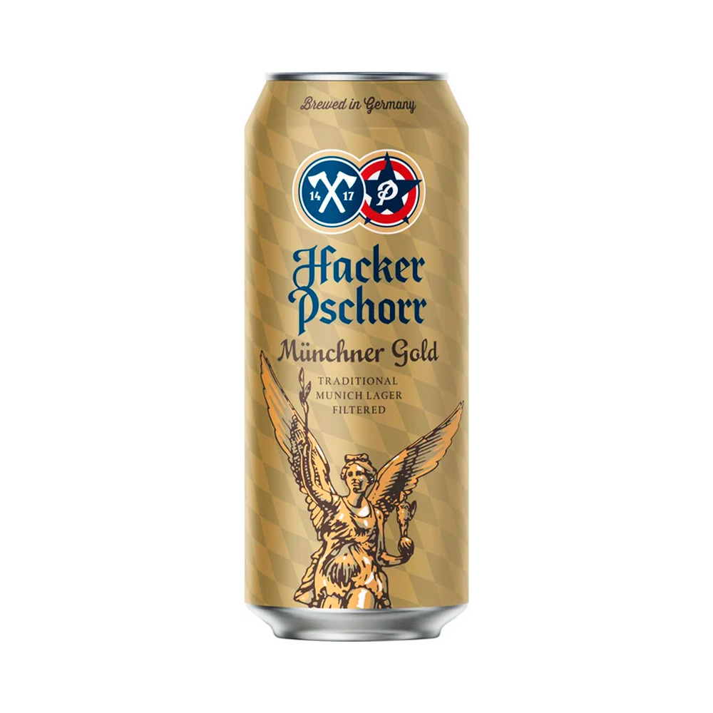 Пиво Hacker Pschorr Gold 0.5L ЖБ