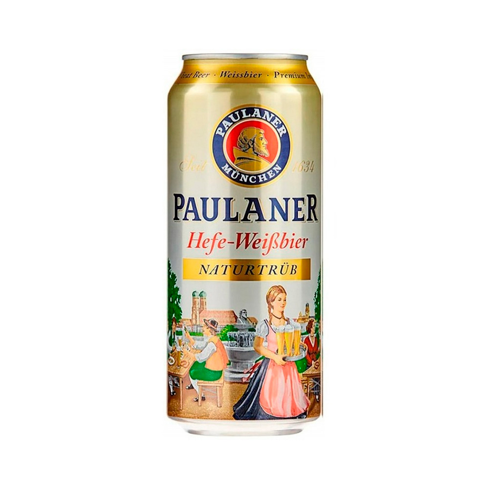 Пиво Paulaner hefe-weissbier ж/б 0.5L