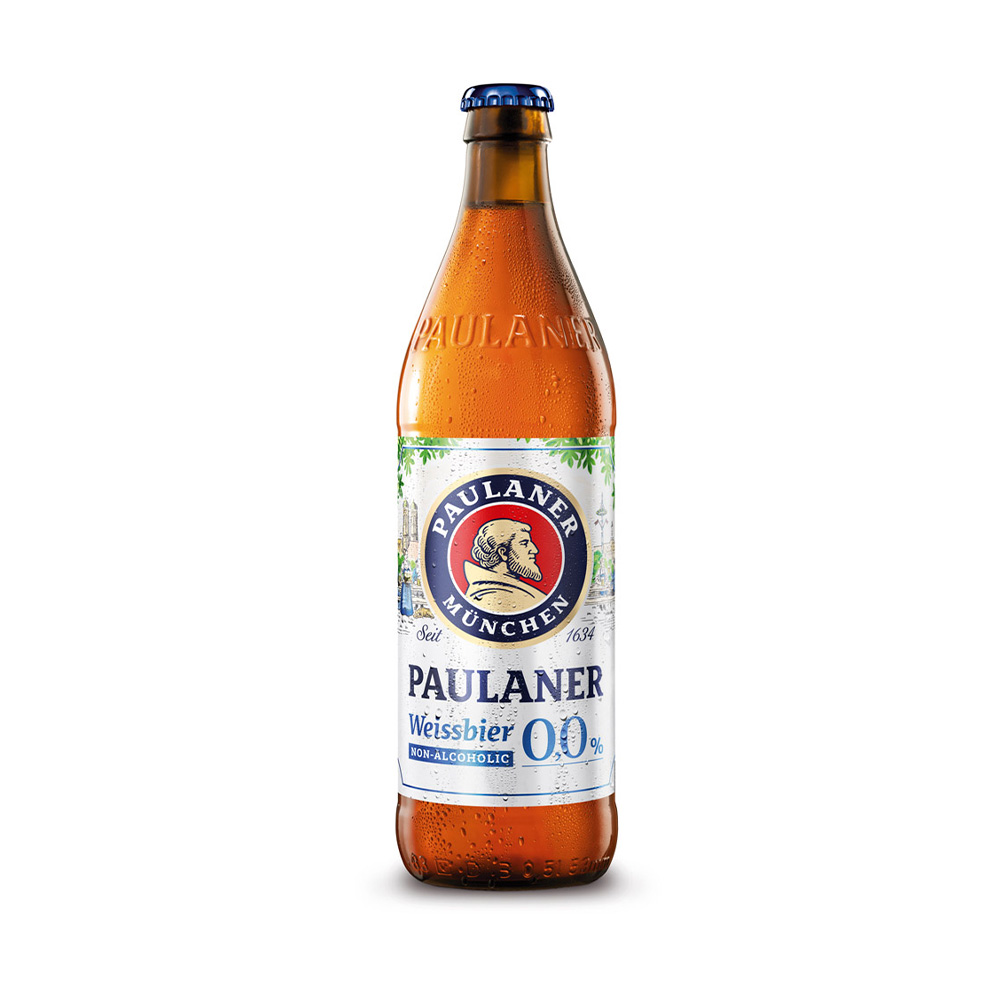 Пиво Paulaner Hefe-weissbier non-alcoholic 0.5L