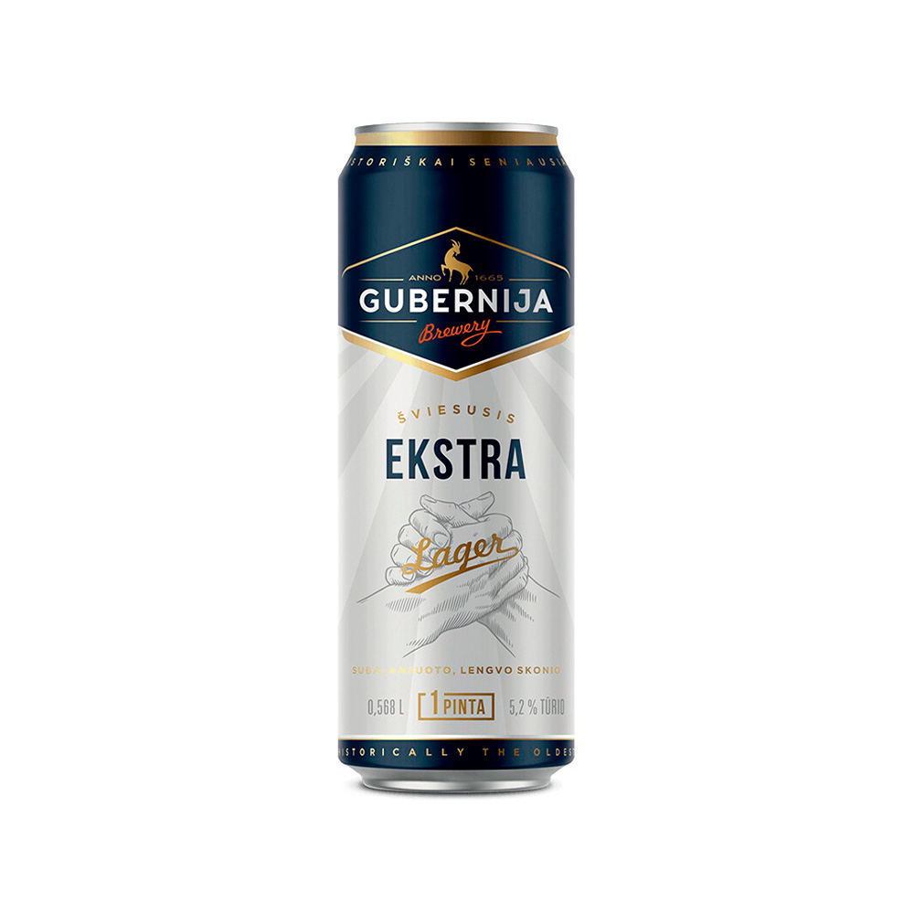 Пиво Gubernija Ekstra Lager 0% 0,5L жб