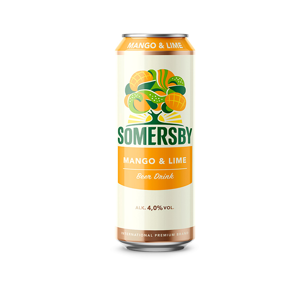 Пивной напиток Somersby Beer mix Mango Lime 0,43л., ЖБ