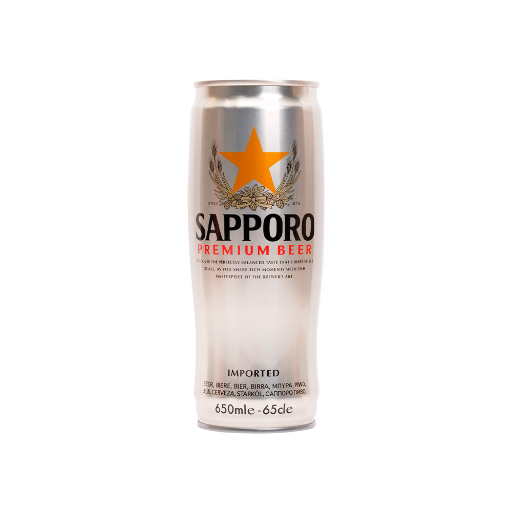 Пиво Sapporo 5% 0.65L