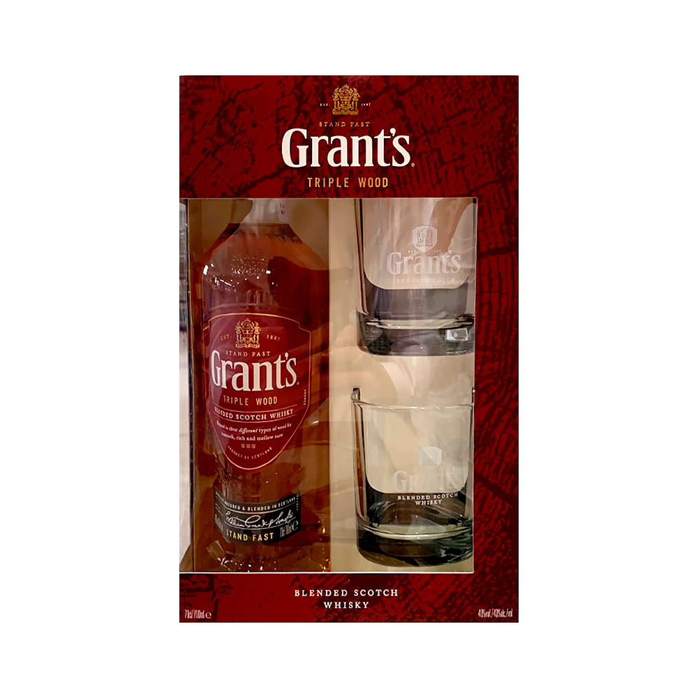 Виски Grants Triple Wood +2glasses 0.7L