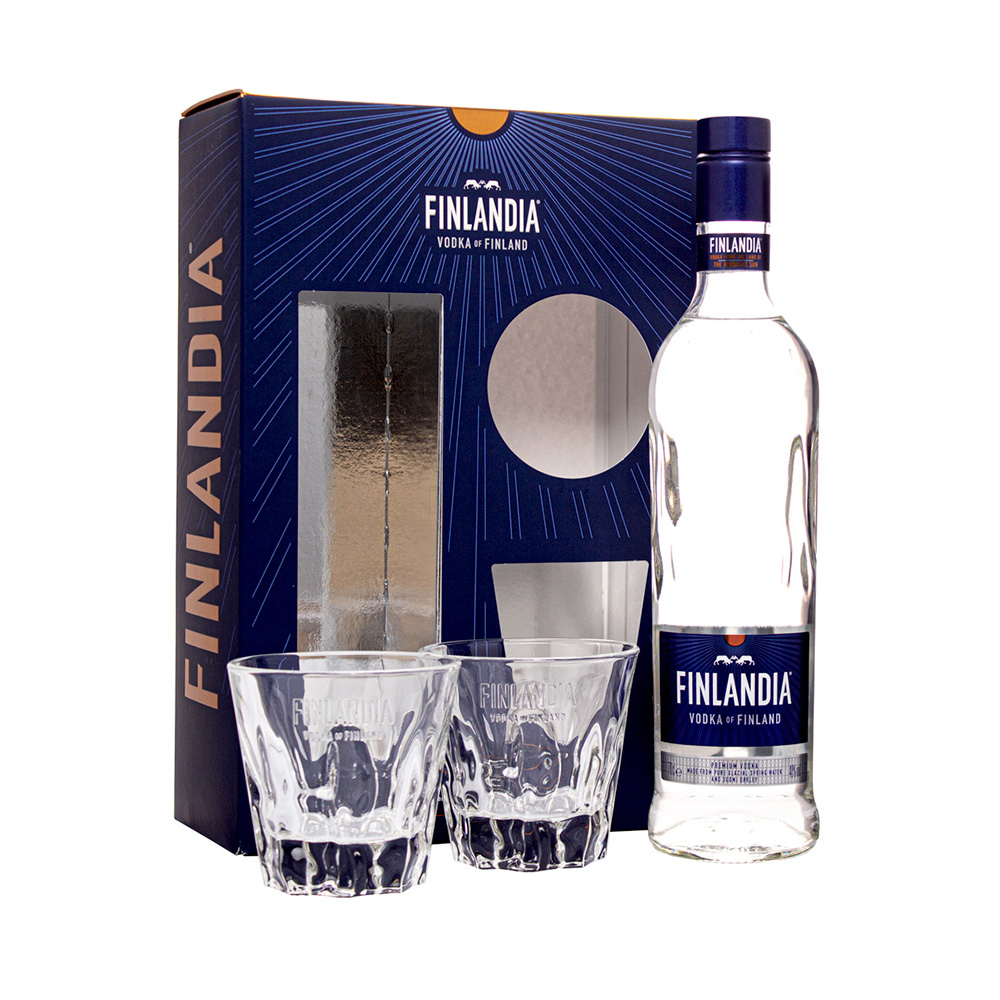 Водка Finlandia +2 glasses 0.7L