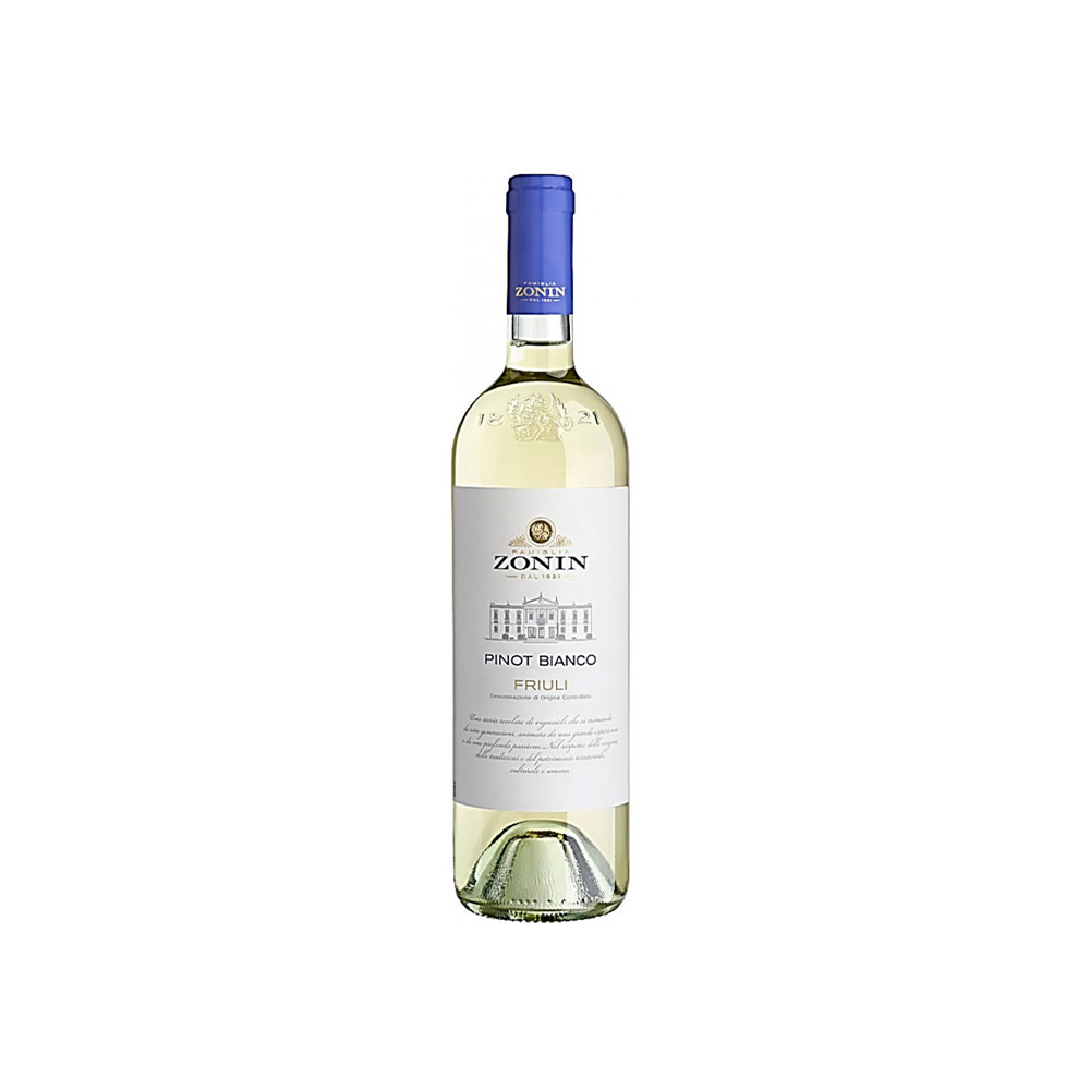 Вино Zonin Pinot Bianco Friuli Doc бел.сухое 0.75л